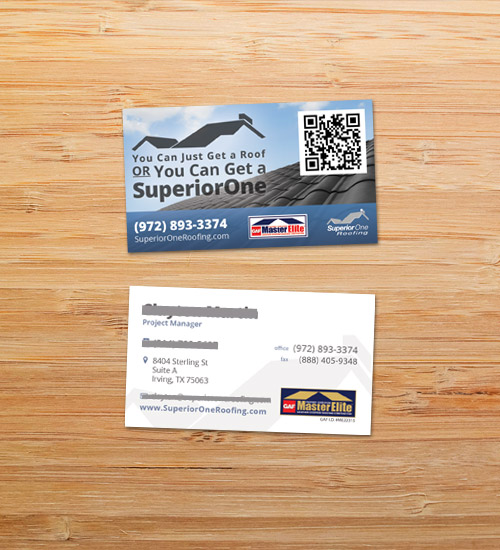 Superior One Roofing | Business Card Design